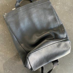 COS Grained Leather Tote Backpack